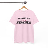 Close-up of The Future Is Female retro feminist T-shirt design